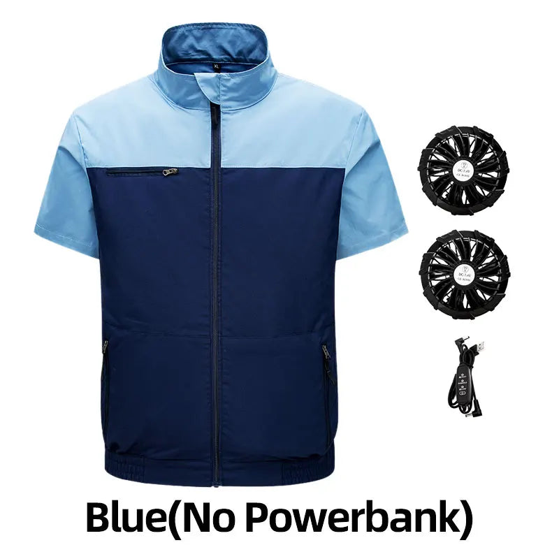 AirRide Cooling Vest – Dual-Fan USB Jacket for Riders, Cyclists & Outdoor Heat