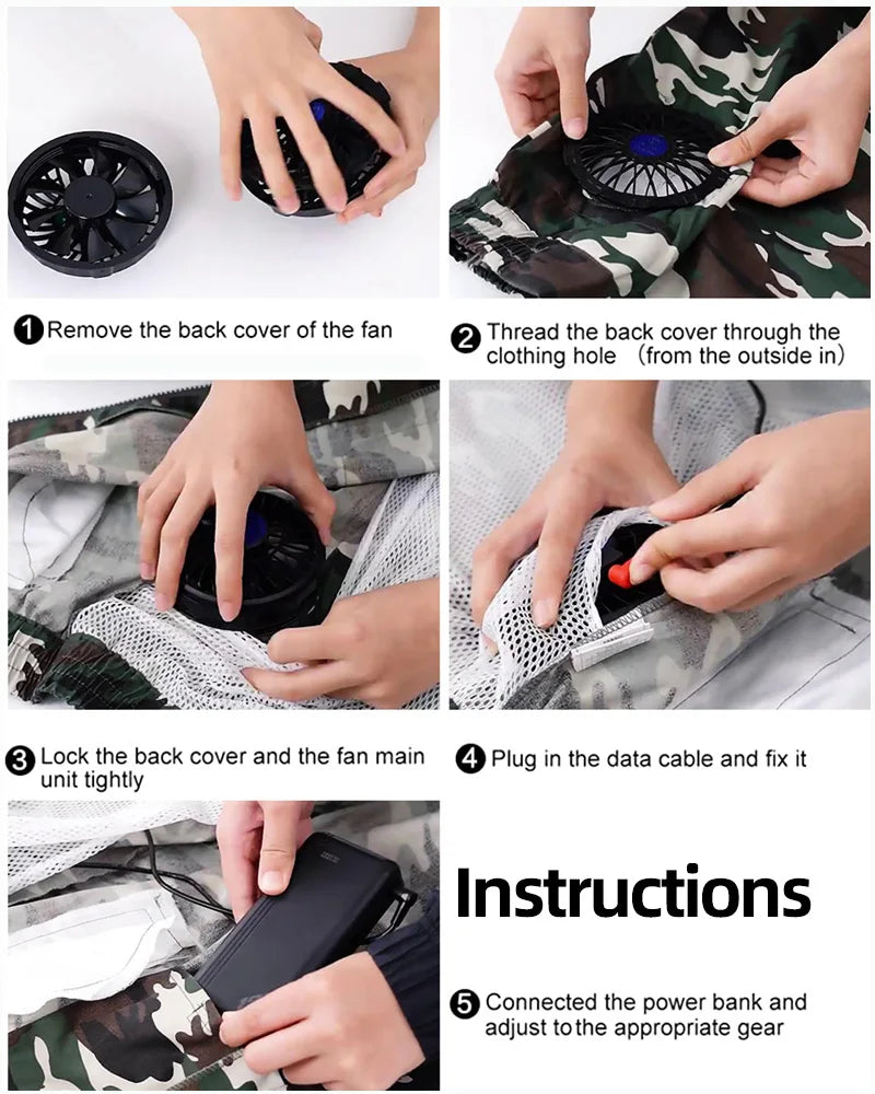 AirRide Cooling Vest – Dual-Fan USB Jacket for Riders, Cyclists & Outdoor Heat