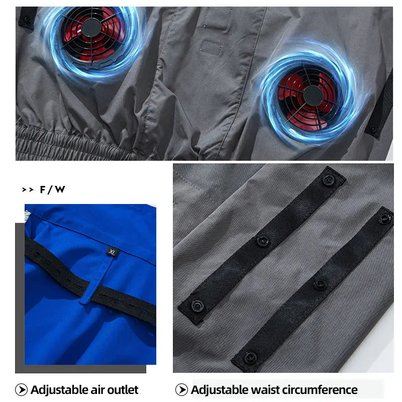 AirRide Cooling Vest – Dual-Fan USB Jacket for Riders, Cyclists & Outdoor Heat