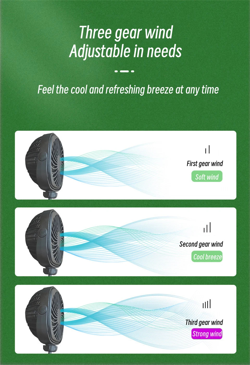 FlexiCool Clip Fan – 720° Adjustable USB Desk Fan with Strong Wind & Quiet Operation