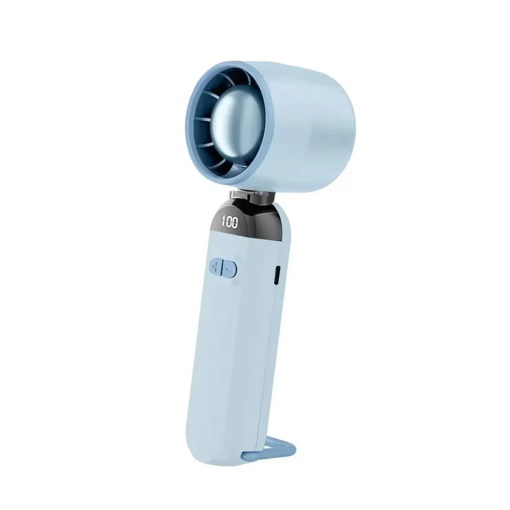 FrostJet Turbo Fan – Foldable, USB Rechargeable, with Digital Display