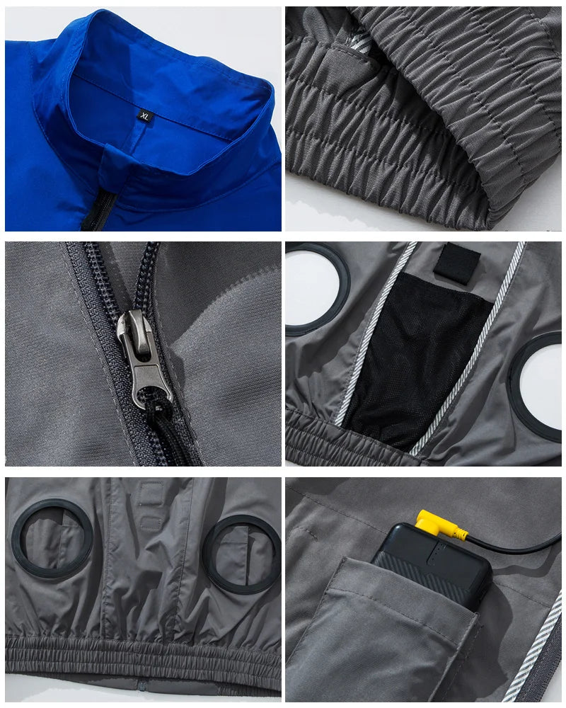 AirRide Cooling Vest – Dual-Fan USB Jacket for Riders, Cyclists & Outdoor Heat