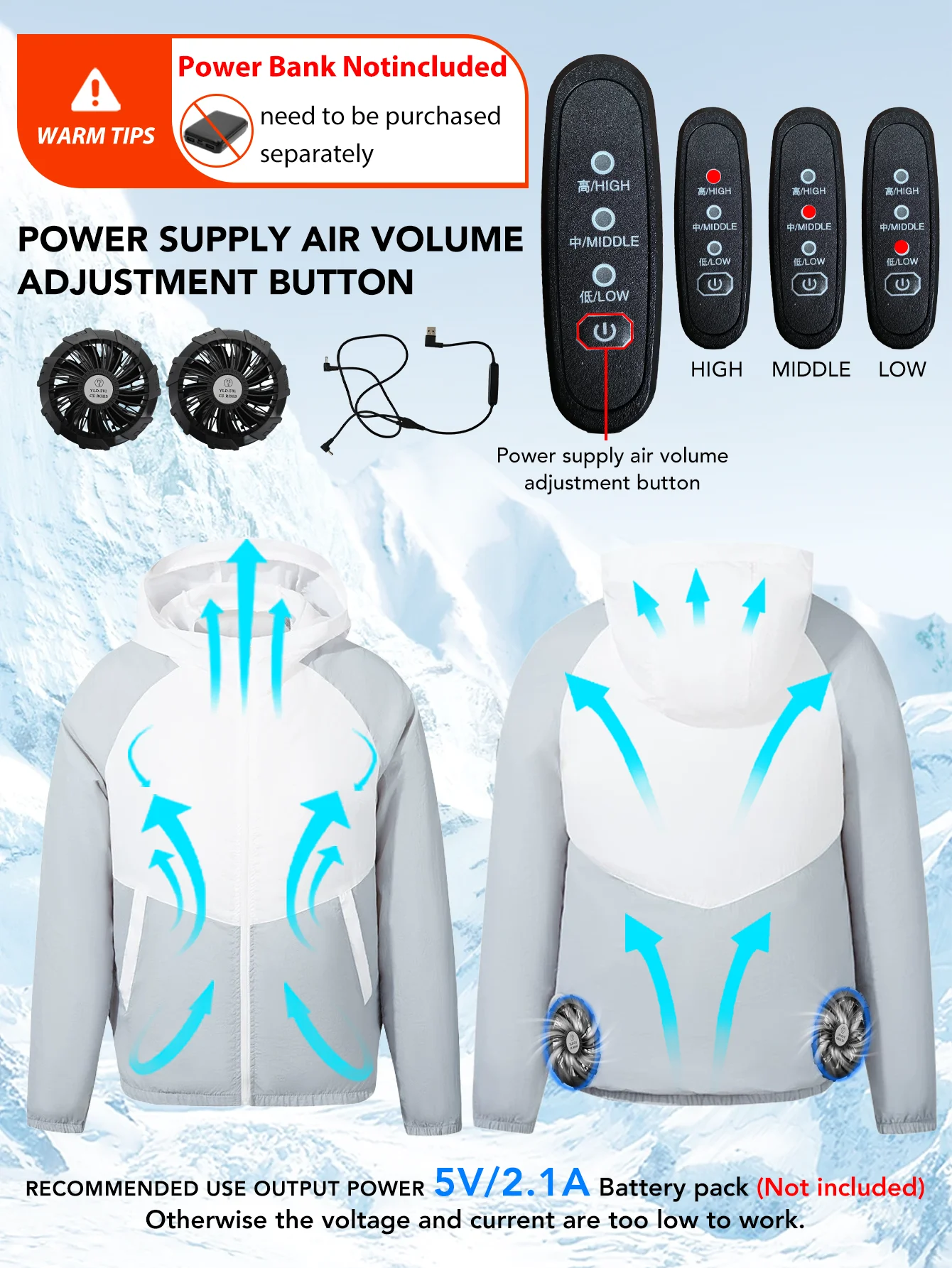 ArcticCore Cooling Jacket – Dual-Fan Ventilated Hoodie for Intense Heat Relief