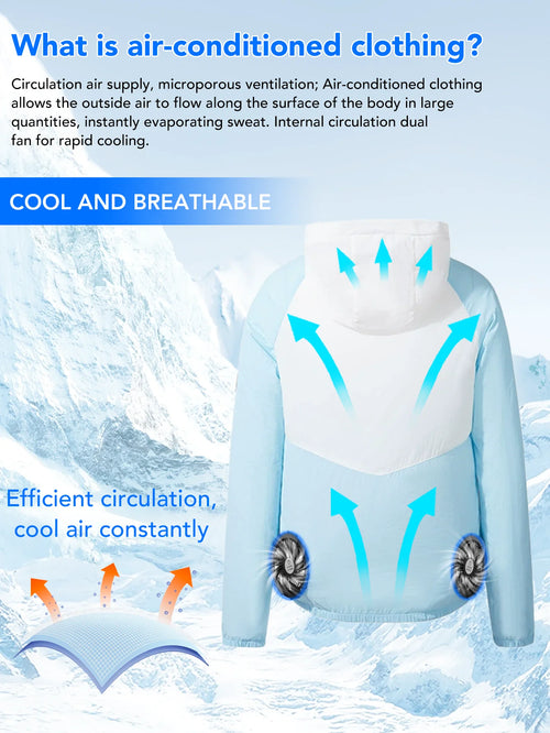 ArcticCore Cooling Jacket – Dual-Fan Ventilated Hoodie for Intense Heat Relief