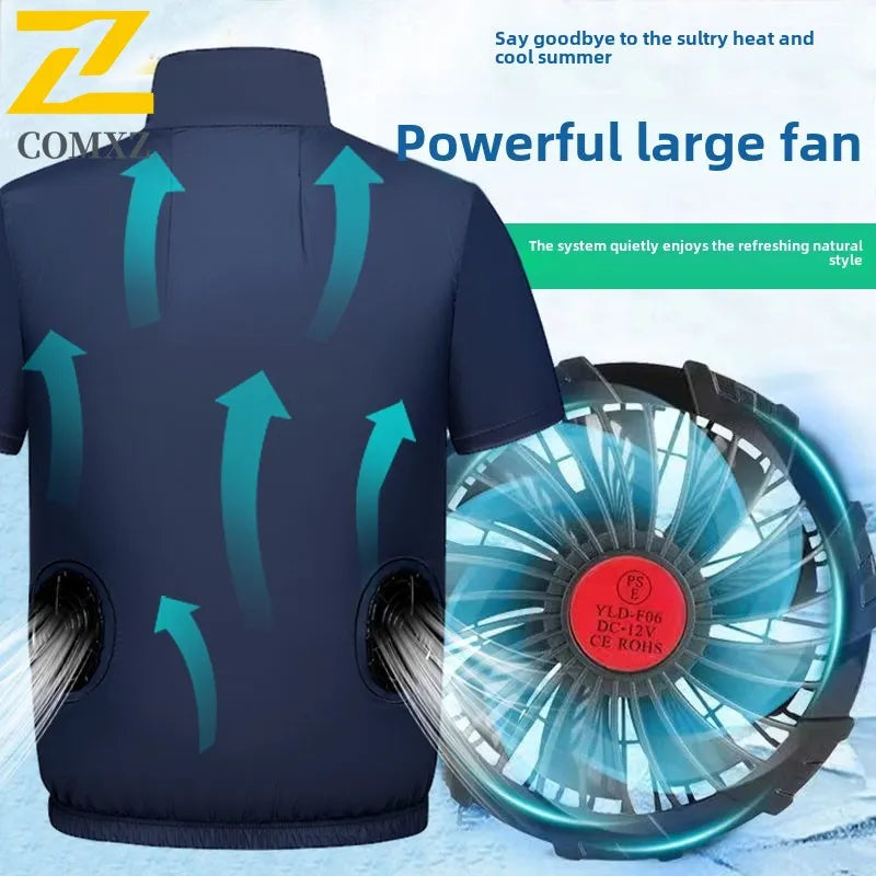 CoolCore Tech Vest – USB Fan Ice Vest for Heat-Intensive Work & Summer Wear