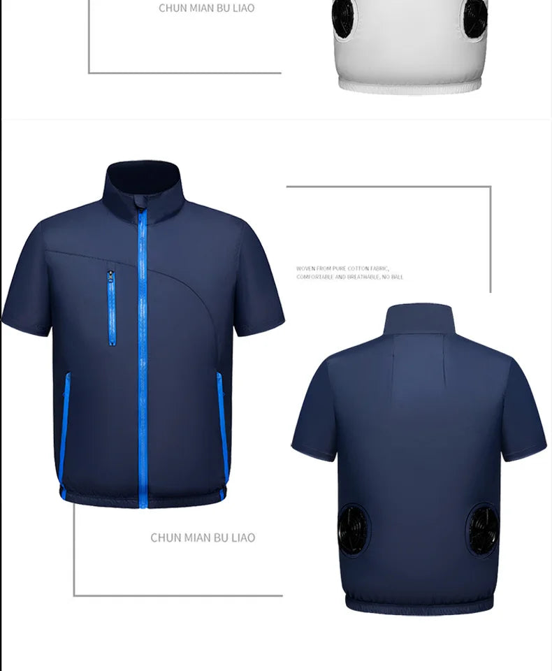 CoolCore Tech Vest – USB Fan Ice Vest for Heat-Intensive Work & Summer Wear