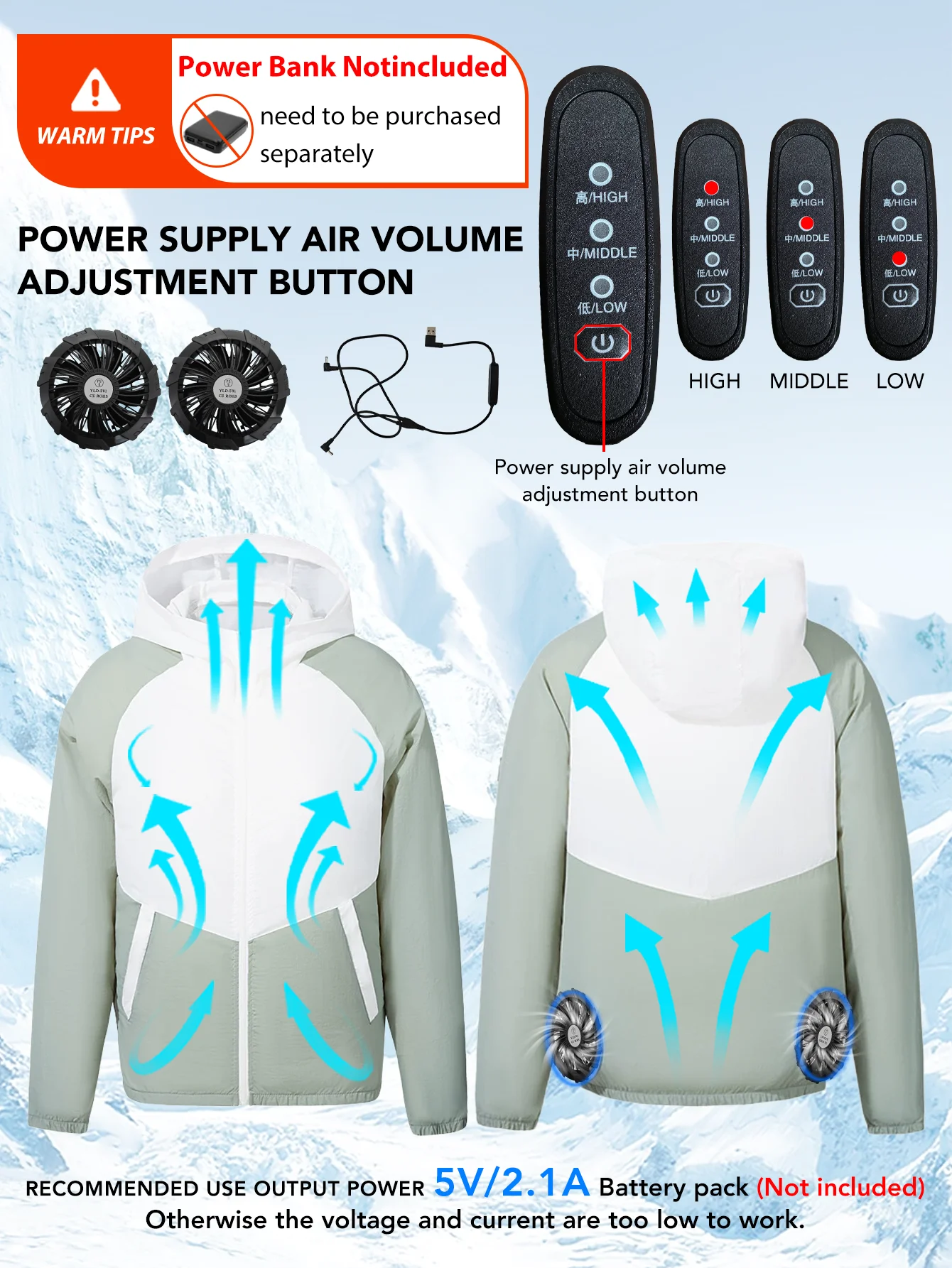 ArcticCore Cooling Jacket – Dual-Fan Ventilated Hoodie for Intense Heat Relief