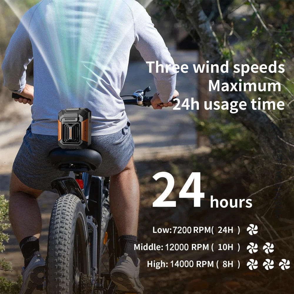 ForceFlow Tactical Waist Fan – Clip-On Airflow with LED & Power Bank