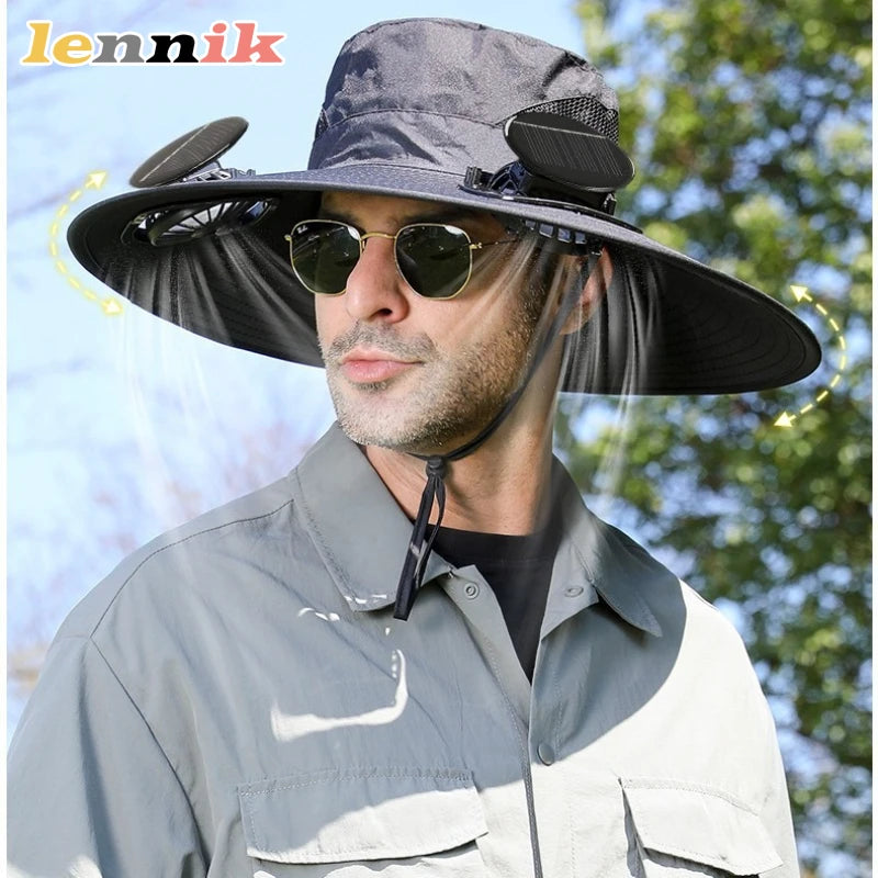 ShadeBreeze Cooling Hat – Dual Fan Sun Hat for Outdoor Heat & UV Protection