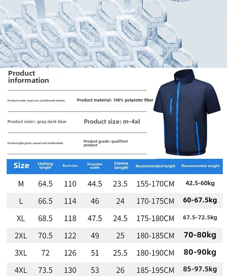 CoolCore Tech Vest – USB Fan Ice Vest for Heat-Intensive Work & Summer Wear