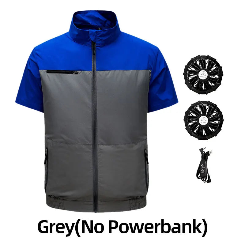 AirRide Cooling Vest – Dual-Fan USB Jacket for Riders, Cyclists & Outdoor Heat