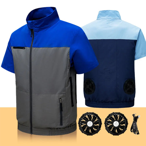 AirRide Cooling Vest – Dual-Fan USB Jacket for Riders, Cyclists & Outdoor Heat