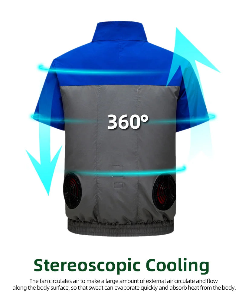 AirRide Cooling Vest – Dual-Fan USB Jacket for Riders, Cyclists & Outdoor Heat