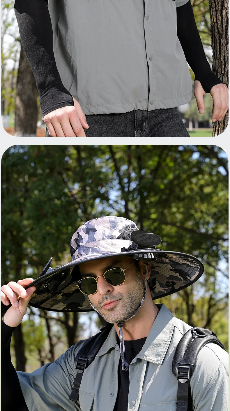 ShadeBreeze Cooling Hat – Dual Fan Sun Hat for Outdoor Heat & UV Protection